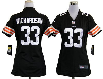 Women Nike Cleveland Browns 33 Trent Richardson Brown Jerseys