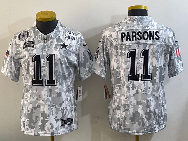 Youth Dallas Cowboys #11 Micah Parsons 2024 F.U.S.E Arctic Camo Salute To Service Limited Stitched Football Jersey 5 Youth Dallas Cowboys #11 Micah Parsons 2024 F.U.S.E Arctic Camo Salute To Service Limited Stitched Football Jersey 5