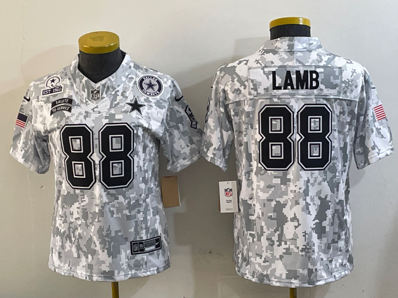 Youth Dallas Cowboys #88 CeeDee Lamb 2024 F.U.S.E Arctic Camo Salute To Service Limited Stitched Football Jersey 2 Youth Dallas Cowboys #88 CeeDee Lamb 2024 F.U.S.E Arctic Camo Salute To Service Limited Stitched Football Jersey 2