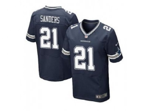 Youth Nike Cowboys #21 Deion Sanders Blue Stitched NFL Jersey