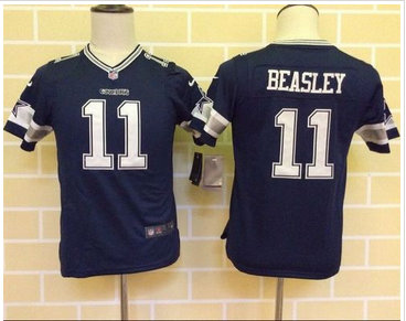 Youth Nike Cowboys #11 Cole Beasley Navy Blue Team Color Stitched NFL Elite Jersey