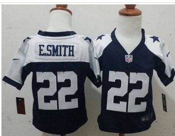 Toddler NEW Cowboys #22 Emmitt Smith Navy Blue Thanksgiving Stitched NFL Elite Jersey