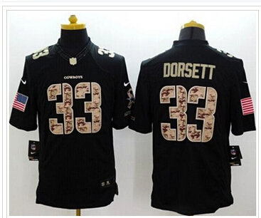 Youth NEW Cowboys #33 Tony Dorsett Black NFL Limited Salute to Service Jersey
