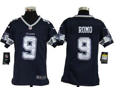 Youth Nike Dallas Cowboys 9 Tony Romo Blue jerseys