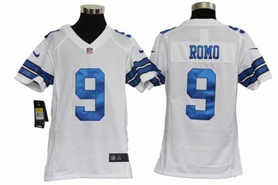 Youth Nike Dallas Cowboys 9 Tony Romo White jerseys