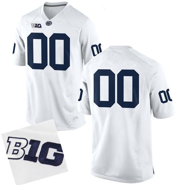 Custom Men's Penn State Nittany Lions Nike White Limited Football Jersey - Without name