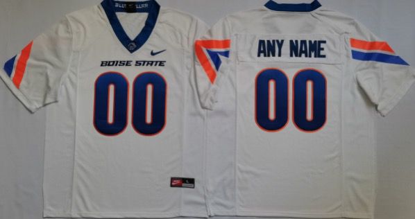 Boise State Custom Football Jersey Name and Number Football Jersey White