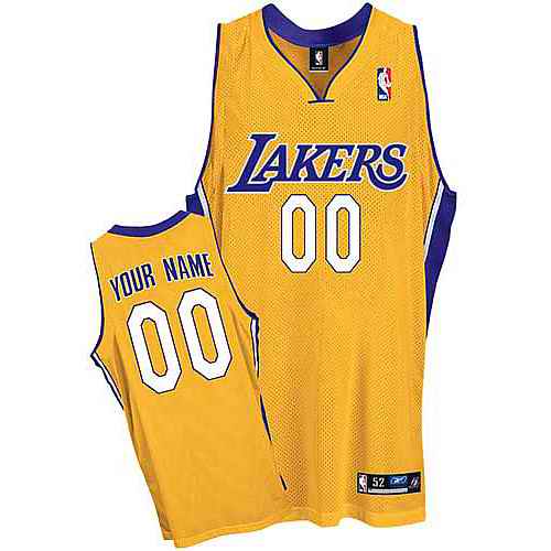 Los Angeles Lakers Custom Yellow Home Jersey Los Angeles Lakers Custom Yellow Home Jersey