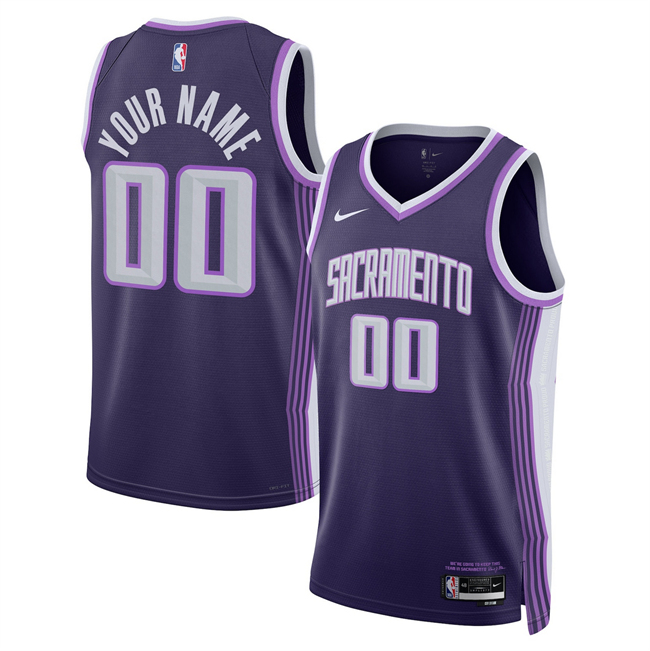 Men's Sacramento Kings Active Player Custom Purple 2025 26 City Edition Stitched Basketball Jersey