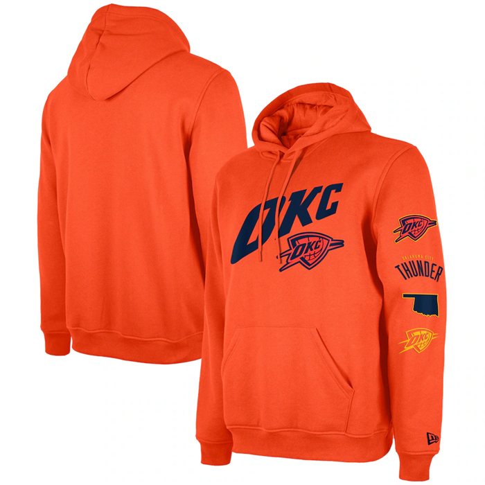 Men's Oklahoma City Thunder Orange 2023 24 City Edition Pullover Hoodie