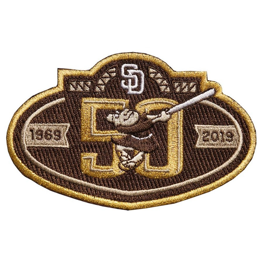 MLB San Diego Padres 50th Anniversary Brown Patch MLB San Diego Padres 50th Anniversary Brown Patch