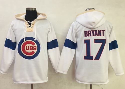 Cubs #17 Kris Bryant White Pullover MLB Hoodie Cubs #17 Kris Bryant White Pullover MLB Hoodie