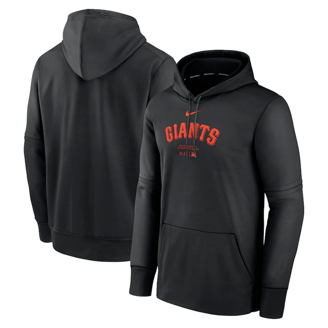 Men's San Francisco Giants Black Collection Practice Performance Pullover Hoodie Men's San Francisco Giants Black Collection Practice Performance Pullover Hoodie