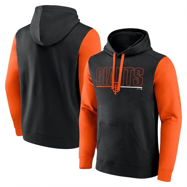 Men's San Francisco Giants Black Outline Fleece Pullover Hoodie Men's San Francisco Giants Black Outline Fleece Pullover Hoodie