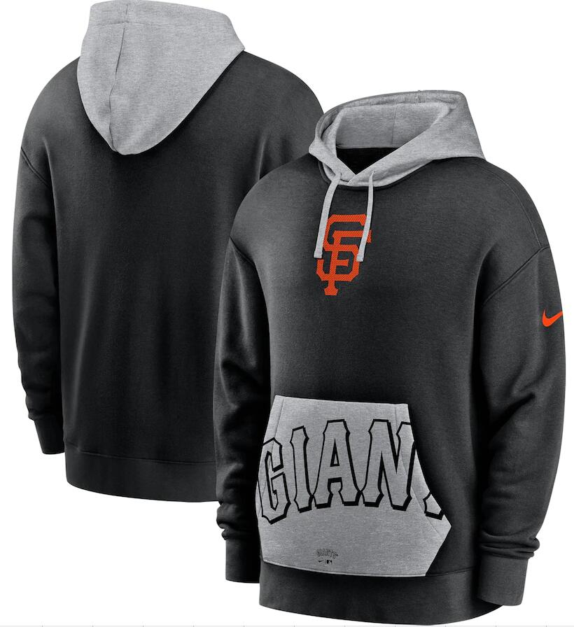 Men's San Francisco Giants Nike Black Heritage Tri Blend Pullover Hoodie Men's San Francisco Giants Nike Black Heritage Tri Blend Pullover Hoodie