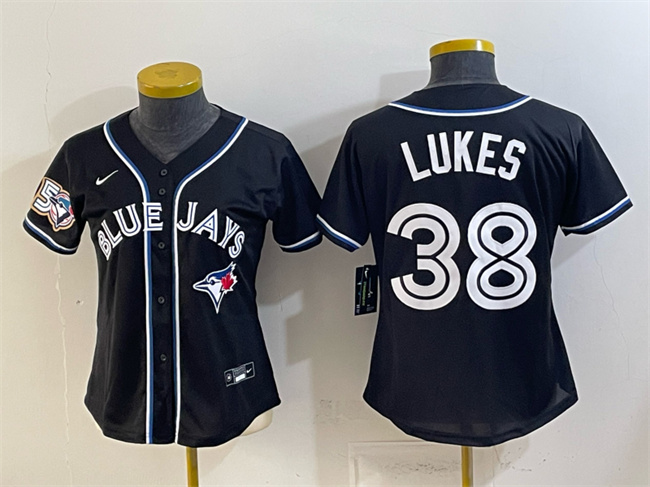 Youth Toronto Blue Jays #38 Nathan Lukes 2026 Fashion Replica Black Out 50 Seasons