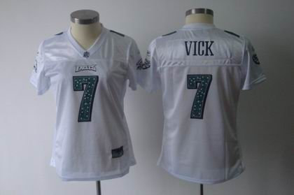Women Sweetheart Philadelphia Eagles 7 MICHAEL VICK white jersey