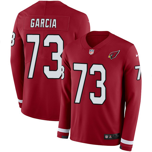 Nike Cardinals #73 Max Garcia Red Team Color Men's Stitched NFL Limited Therma Long Sleeve Jersey Nike Cardinals #73 Max Garcia Red Team Color Men's Stitched NFL Limited Therma Long Sleeve Jersey