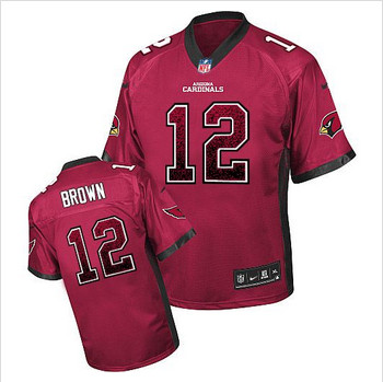 New Arizona Cardinals #12 John Brown Red Team Color Men's Stitched NFL Elite Drift Fashion Jersey