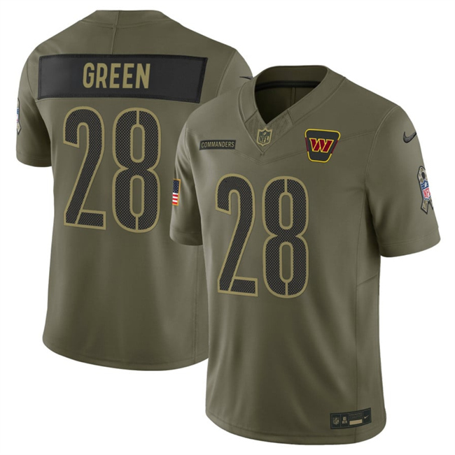 Men's Washington Commanders #28 Darrell Green Olive 2025 F.U.S.E. Salute to Service Limited Stitched Football Jersey Men's Washington Commanders #28 Darrell Green Olive 2025 F.U.S.E. Salute to Service Limited Stitched Football Jersey