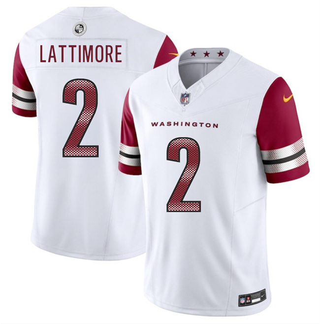 Men's Washington Commanders #2 Marshon Lattimore White 2025 F.U.S.E. Vapor Limited Stitched Football Jersey Men's Washington Commanders #2 Marshon Lattimore White 2025 F.U.S.E. Vapor Limited Stitched Football Jersey