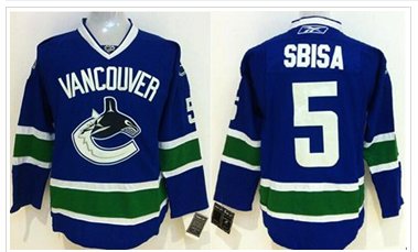 Vancouver Canucks #5 Luca Sbisa Blue Stitched NHL Jersey
