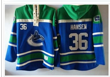 Vancouver Canucks #36 Jannik Hansen Blue Sawyer Hooded Sweatshirt Stitched NHL Jersey Vancouver Canucks #36 Jannik Hansen Blue Sawyer Hooded Sweatshirt Stitched NHL Jersey