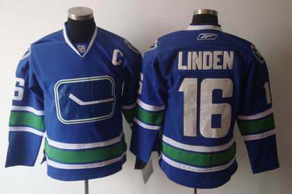 Vancouver Canucks 16 Trevor Linden Home Blue 3RD Jersey Vancouver Canucks 16 Trevor Linden Home Blue 3RD Jersey
