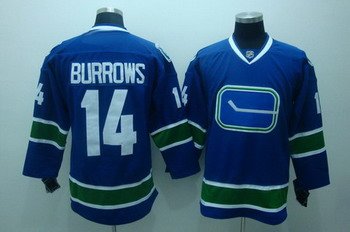 Vancouver Canucks 14 BURROWS blue jersey 3rd