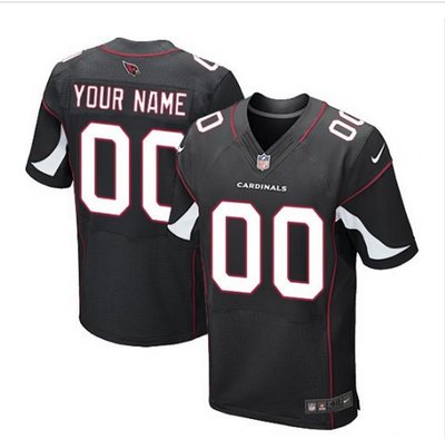 Men's Nike Arizona Cardinals Customized Elite Black Alternate NFL Jersey