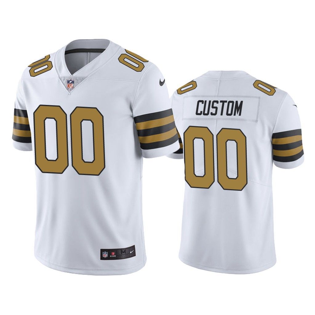 Custom Men's New Orleans Saints White 2024 Draft Color Rush Limited Stitched Football Jersey