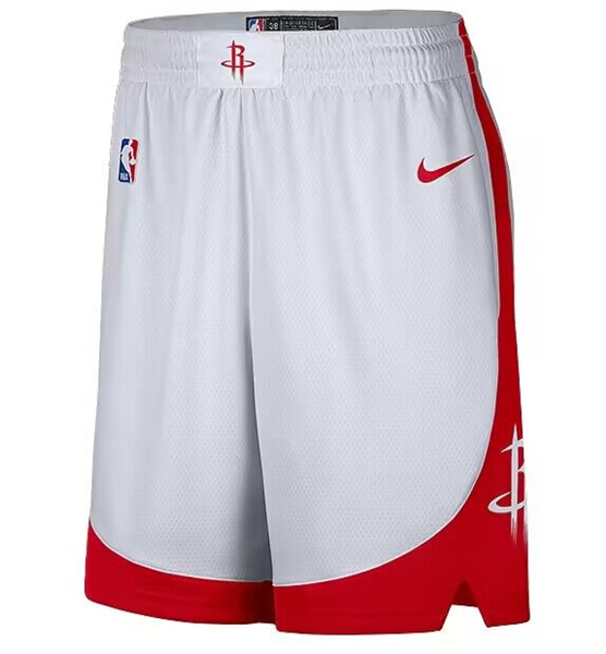 Men's Houston Rockets White Shorts (Run Small) 2