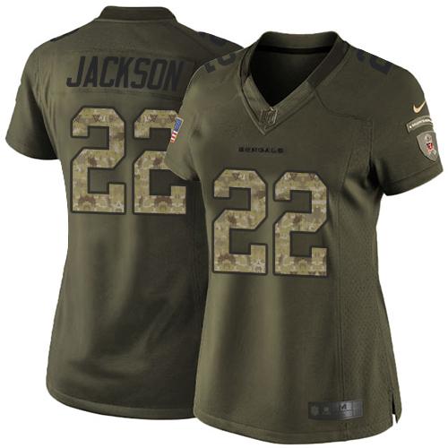 Nike Bengals #22 William Jackson Green Women's Stitched NFL Limited Salute to Service Jersey