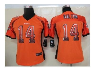 NEW women nfl jerseys cincinnati bengals #14 dalton orange(Elite drift fashion)