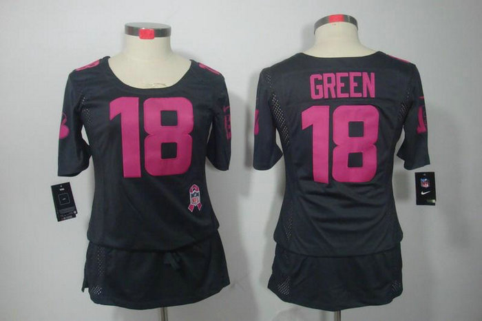 Womens NEW Cincinnati Bengals 18 A.J. Green Elite breast Cancer Awareness pink Jerseys Womens NEW Cincinnati Bengals 18 A.J. Green Elite breast Cancer Awareness pink Jerseys