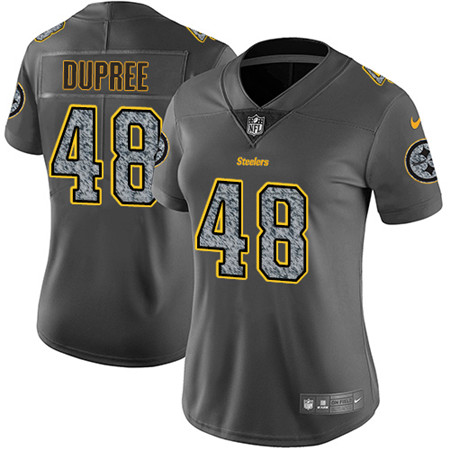 Nike Steelers #48 Bud Dupree Gray Static Women's NFL Vapor Untouchable Game Jersey Nike Steelers #48 Bud Dupree Gray Static Women's NFL Vapor Untouchable Game Jersey
