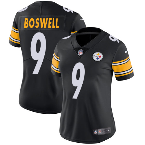 Nike Steelers #9 Chris Boswell Black Women's Stitched NFL Limited Rush Jersey Nike Steelers #9 Chris Boswell Black Women's Stitched NFL Limited Rush Jersey