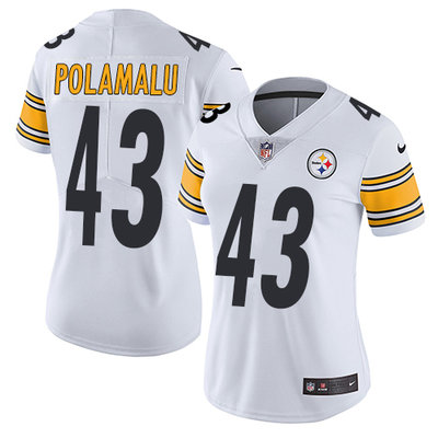 Nike Steelers #43 Troy Polamalu White Women's Stitched NFL Vapor Untouchable Limited Jersey Nike Steelers #43 Troy Polamalu White Women's Stitched NFL Vapor Untouchable Limited Jersey