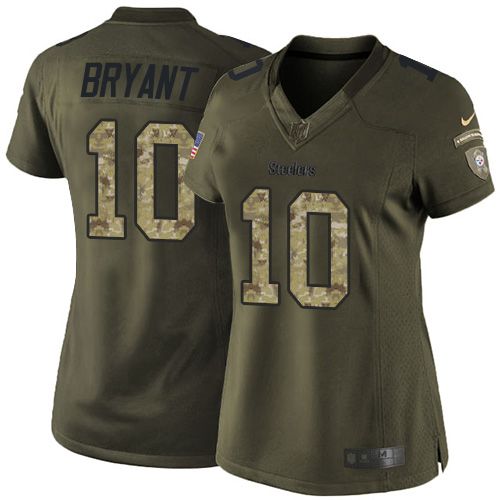Nike Steelers #10 Martavis Bryant Green Women's Stitched NFL Limited Salute to Service Jersey