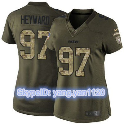 Nike Steelers #97 Cameron Heyward Green Women's Stitched NFL Limited Salute to Service Jersey