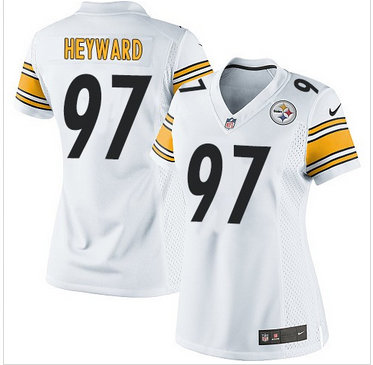 Women Nike Steelers #97 Cameron Heyward White Stitched NFL Elite Jersey