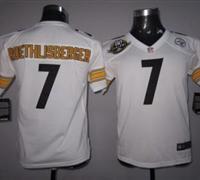 Women Nike Pittsburgh Steelers #7 Ben Roethlisberger White Nike NFL Jerseys W 80 Anniversary Patch