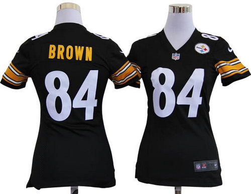 Women Nike Pittsburgh Steelers 84 Brown Authentic Game Jerseys
