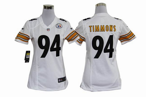 Women Nike Pittsburgh Steelers 94 Lawrence Timmons white Jerseys