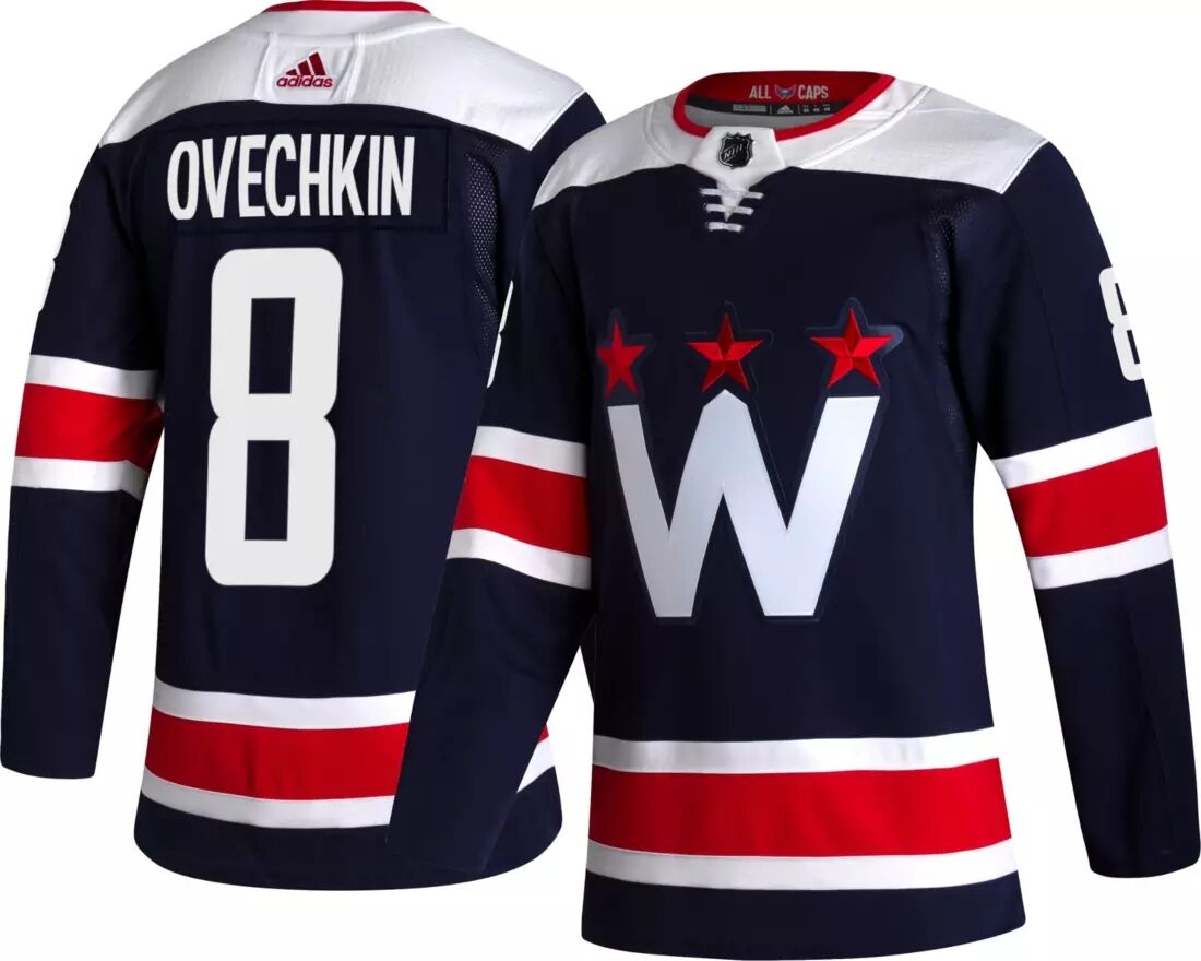 Adidas Men's Washington Capitals #8 Alexander Ovechkin ADIZERO Navy Jersey Adidas Men's Washington Capitals #8 Alexander Ovechkin ADIZERO Navy Jersey