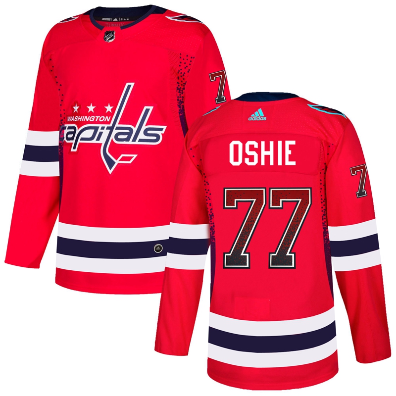 Capitals 77 T.J. Oshie Red Drift Fashion Adidas Jersey