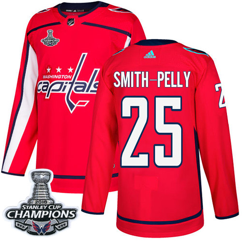 Adidas Capitals #25 Devante Smith-Pelly Red Home Authentic Stanley Cup Final Champions Stitched NHL Jersey Adidas Capitals #25 Devante Smith-Pelly Red Home Authentic Stanley Cup Final Champions Stitched NHL Jersey