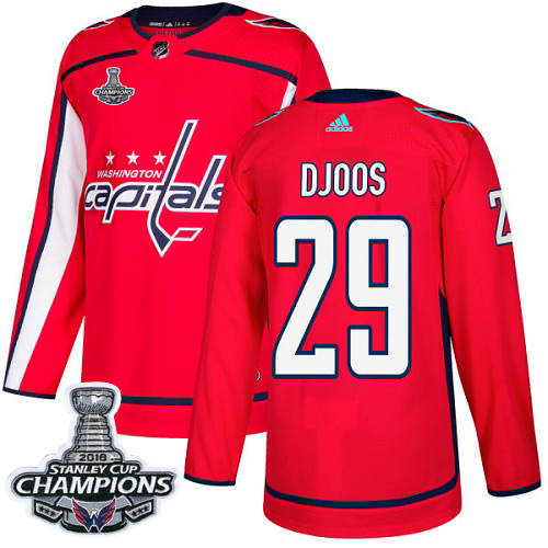 Adidas Capitals #29 Christian Djoos Red Home Authentic Stanley Cup Final Champions Stitched NHL Jersey Adidas Capitals #29 Christian Djoos Red Home Authentic Stanley Cup Final Champions Stitched NHL Jersey