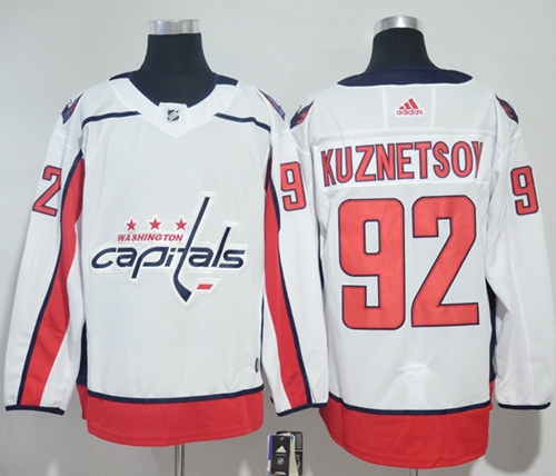 Adidas Capitals #92 Evgeny Kuznetsov White Road Authentic Stitched NHL Jersey Adidas Capitals #92 Evgeny Kuznetsov White Road Authentic Stitched NHL Jersey