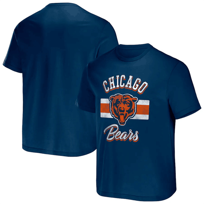 Men's Chicago Bears Navy X Darius Rucker Collection Stripe T-Shirt Men's Chicago Bears Navy X Darius Rucker Collection Stripe T-Shirt